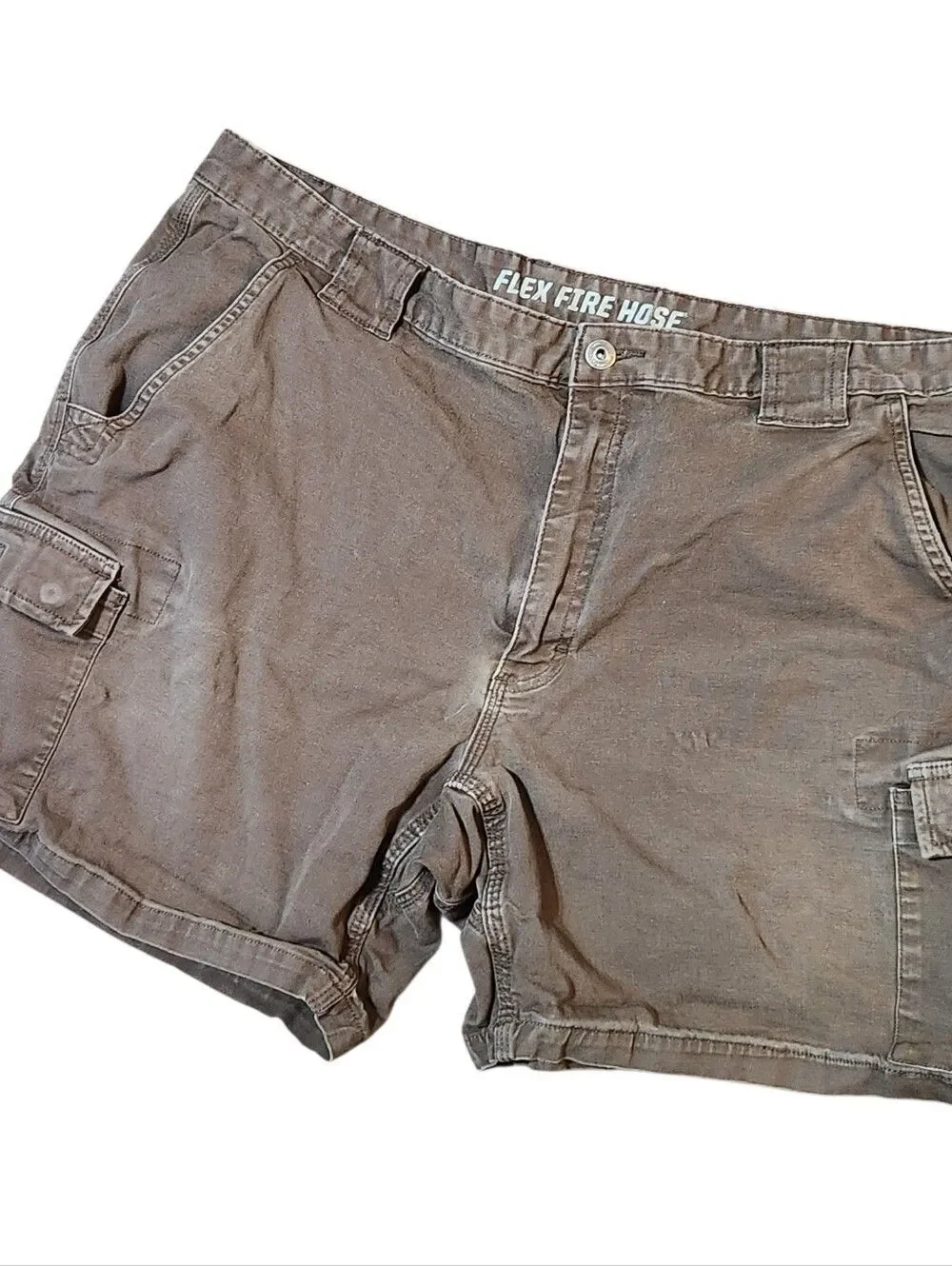 Duluth Shorts Mens Size 42 Flex Fire Hose Cargo Dark Khaki Green